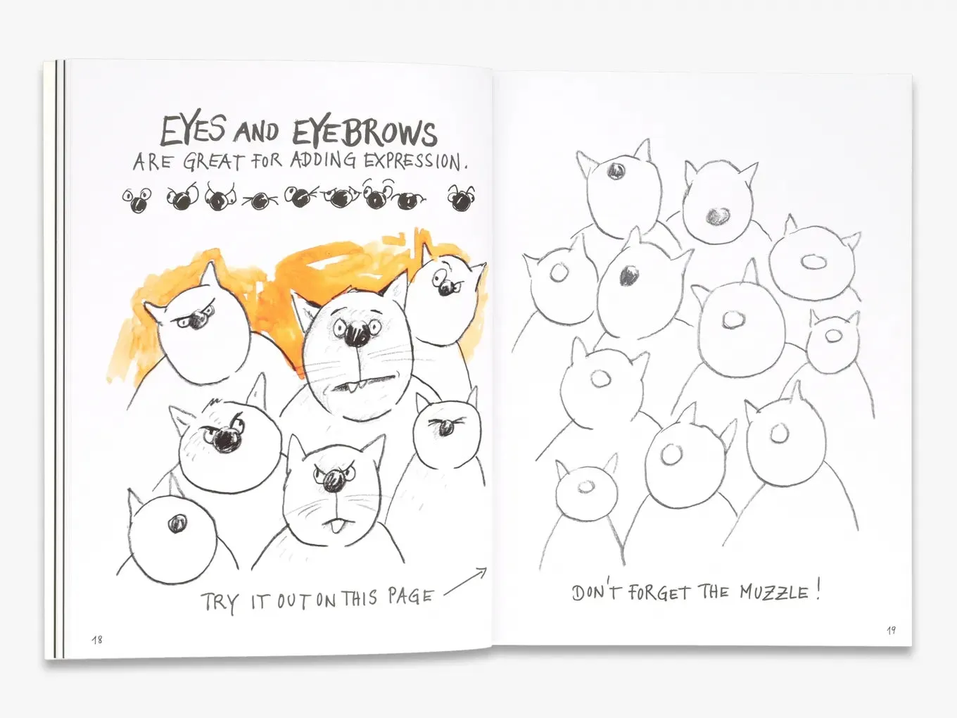 Thames & Hudson I Can Draw Cats bog illustreret katte