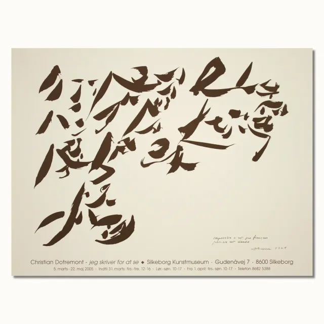 Museum Jorn Christian Dotremont Impossible plakat 55 x 72 cm
