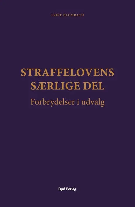 Nyt Juridisk Forlag Straffelovens særlige del bog papirbog