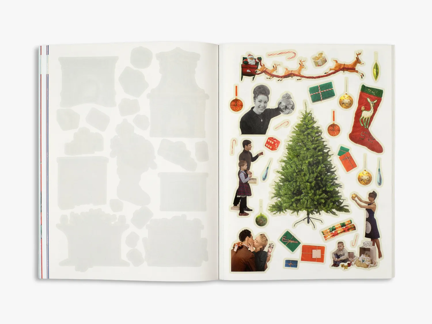 Thames & Hudson Cut Up This Book Christmas Collage Kit