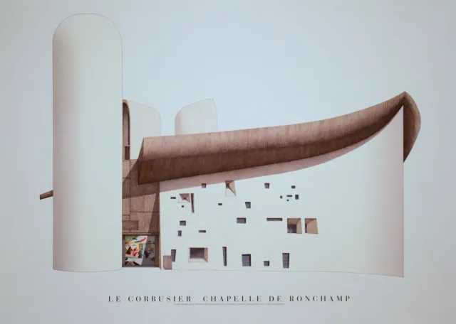 Museum Jorn Le Corbusier La Ronchamp bog illustreret