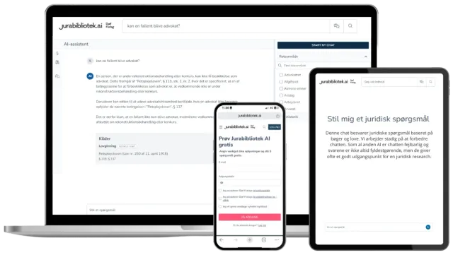 Jurabibliotek AI-assistent online 1 licens – dansk jura