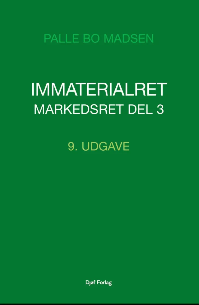 Nyt Juridisk Forlag Immaterialret Markedsret Del 3 papirbog