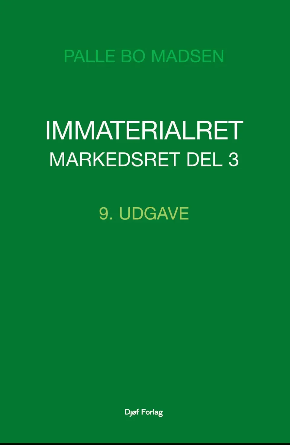 Nyt Juridisk Forlag Immaterialret Markedsret Del 3 papirbog