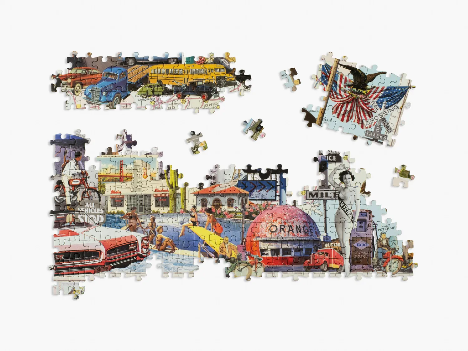 Thames & Hudson Road Trip puslespil USA-collage