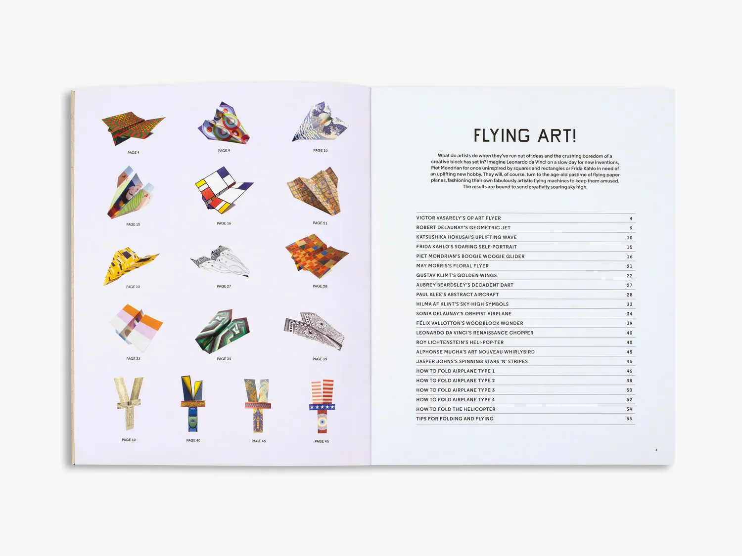 Thames & Hudson When Artists Get Bored They Make Paper Planes bog 16 skabeloner