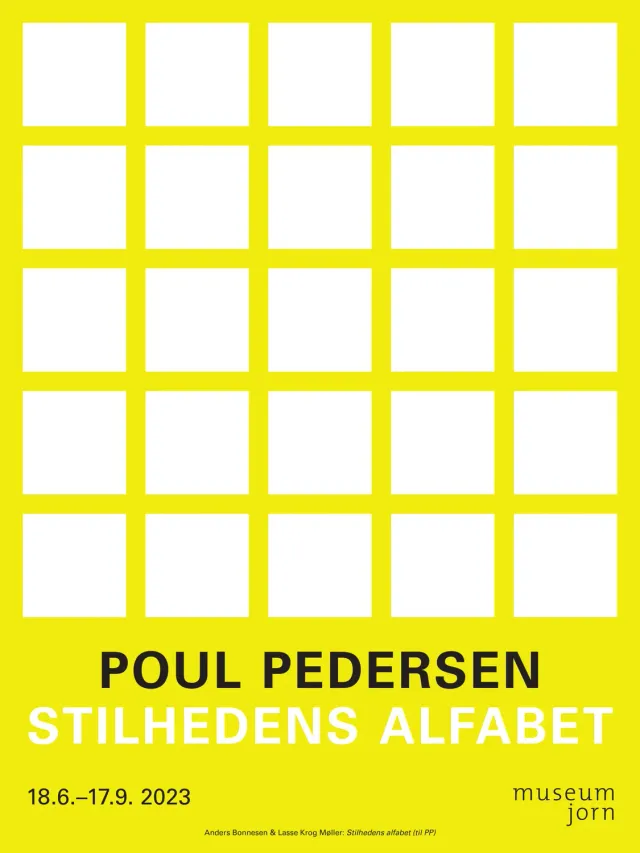 Museum Jorn Poul Pedersen Stilhedens Alfabet plakat gul 30x40 cm
