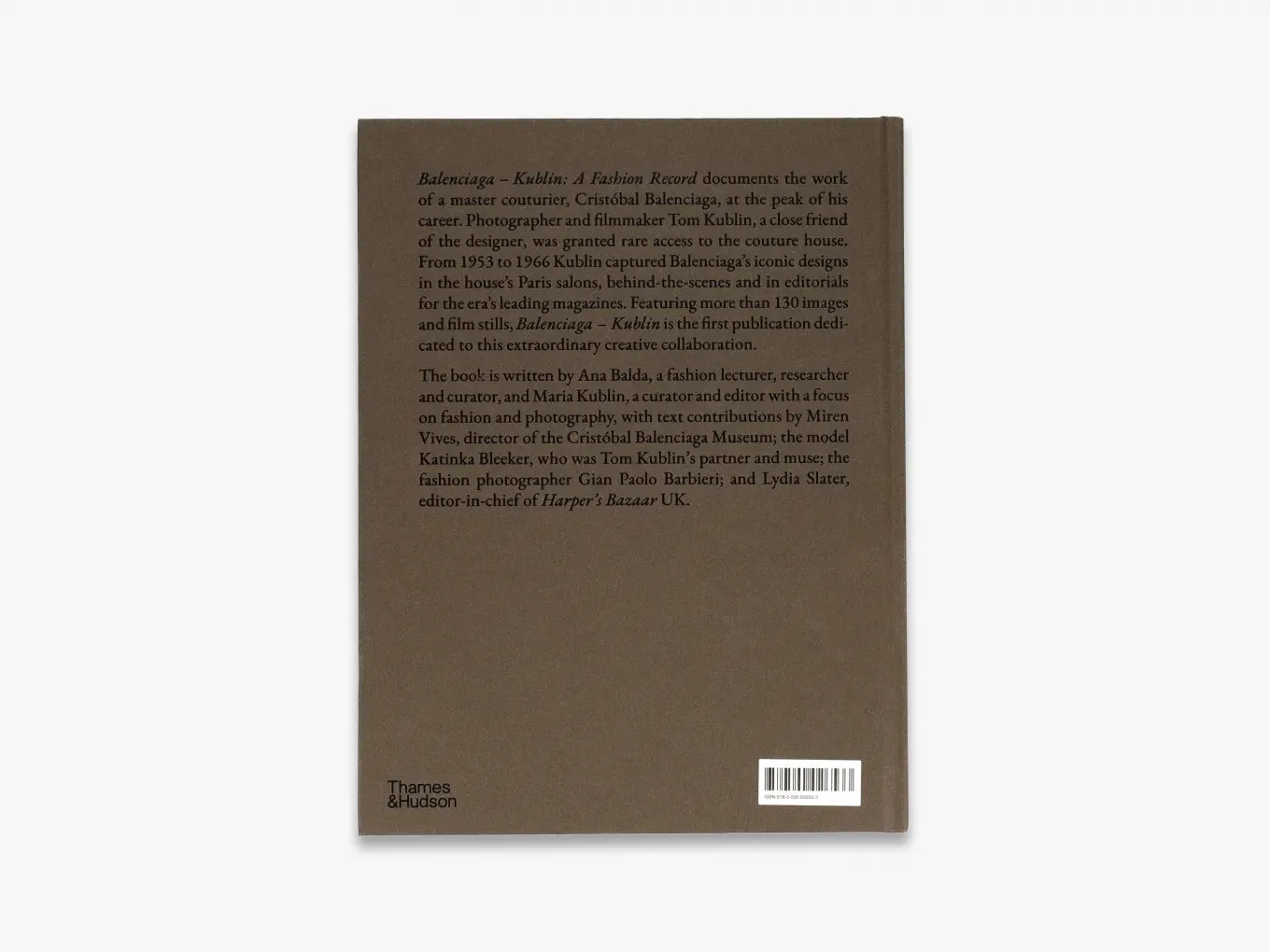 Thames & Hudson Balenciaga Kublin bog modefotografi