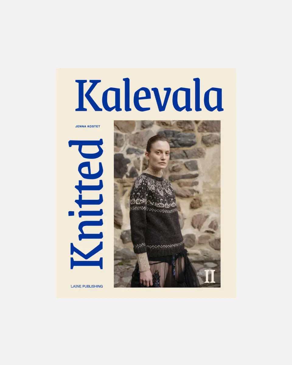 Laine Knitted Kalevala II strikkebog hardcover engelsk farvestrik