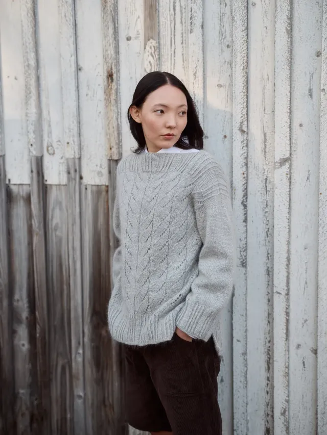 Tukubook Nordic Knits Siipi sweater strikkekit uld mohair