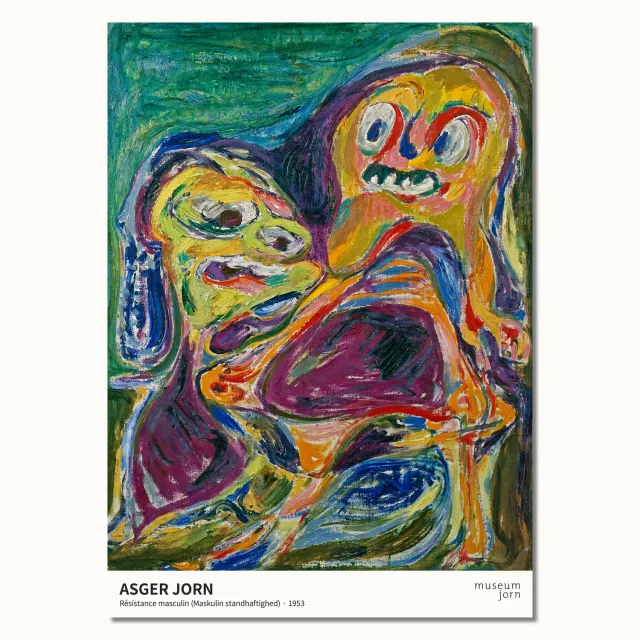 Museum Jorn Asger Jorn Maskulin Standhaftighed plakat 50x70 farverig