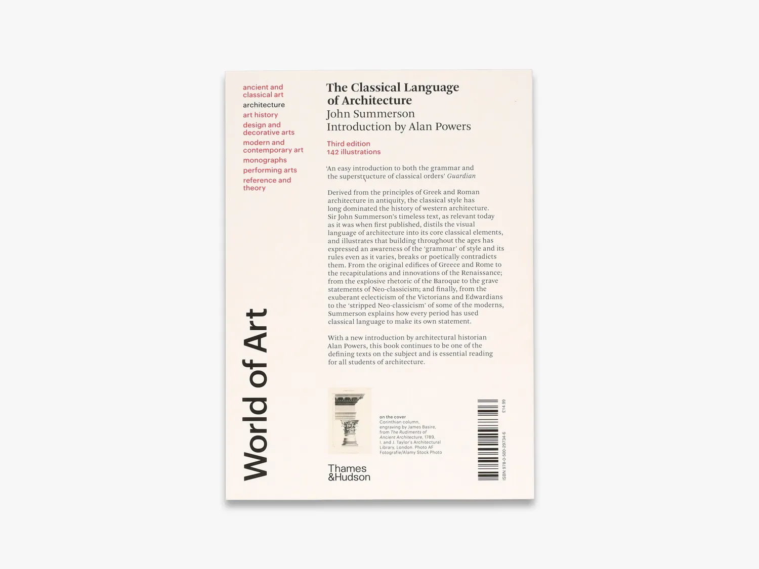 World of Art Classical Language of Architecture bog