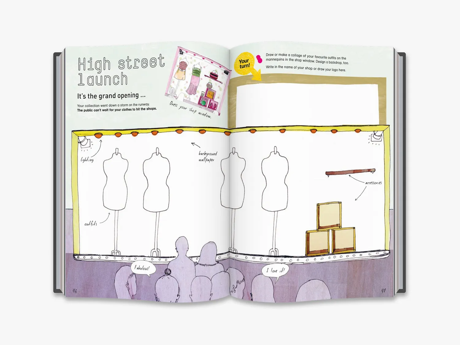 Thames & Hudson My Fashion Lookbook aktivitetsbog børn