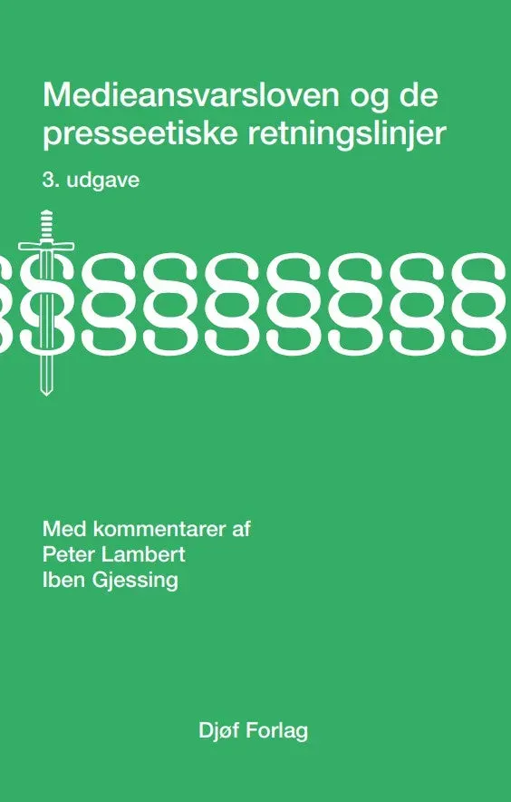 Nyt Juridisk Forlag Medieansvarsloven papirbog 3. udgave