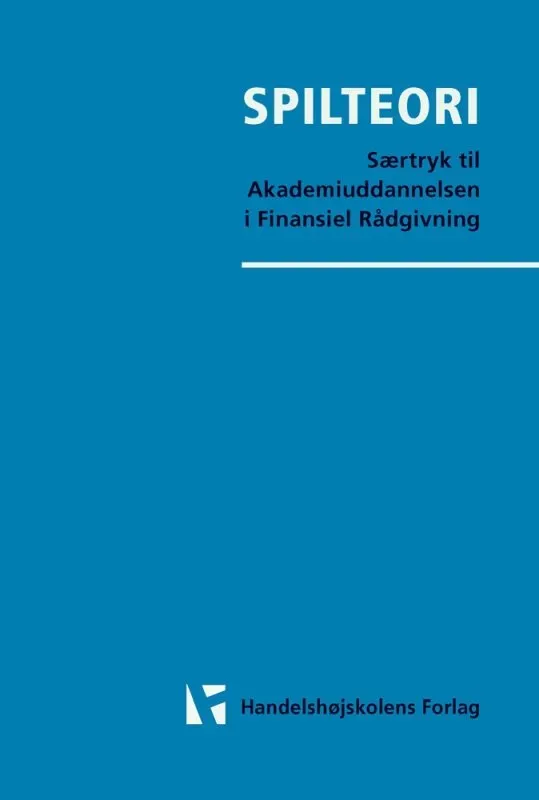 Nyt Juridisk Forlag Spilteori papirbog finansiel rådgivning