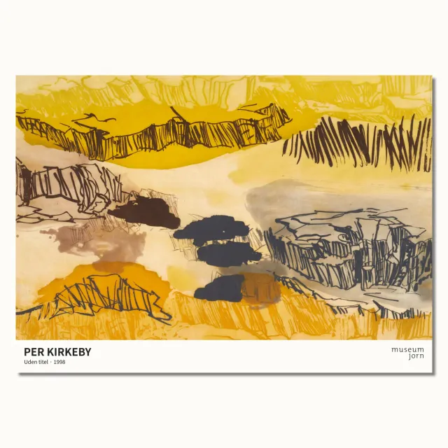 Museum Jorn Per Kirkeby plakat 70x50 cm Uden Titel 1998