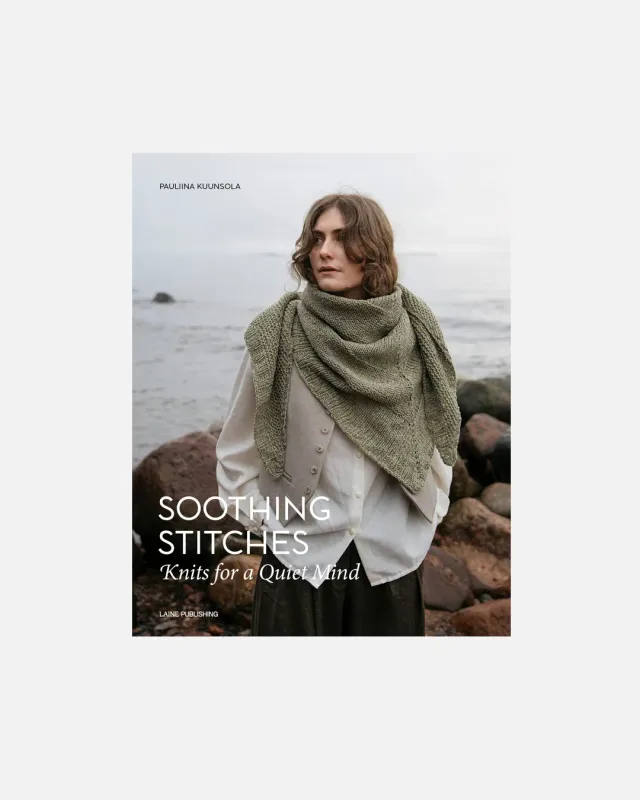 Laine Soothing Stitches strikkebog paperback 12 opskrifter