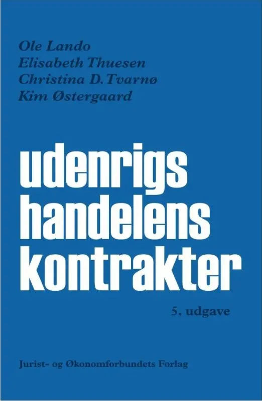 Nyt Juridisk Forlag Udenrigshandelens kontrakter bog papirbog