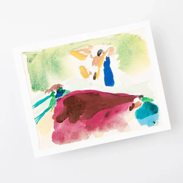 Museum Jorn Asger Jorn Uden titel Akvarel postkort