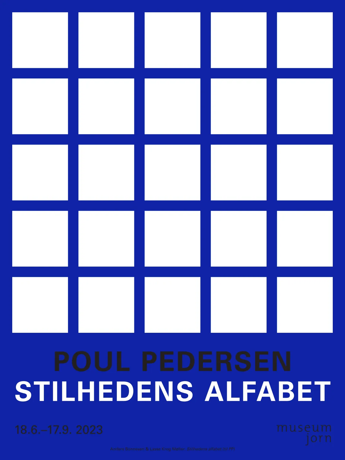 Museum Jorn Poul Pedersen Stilhedens Alfabet plakat gul 30x40 cm