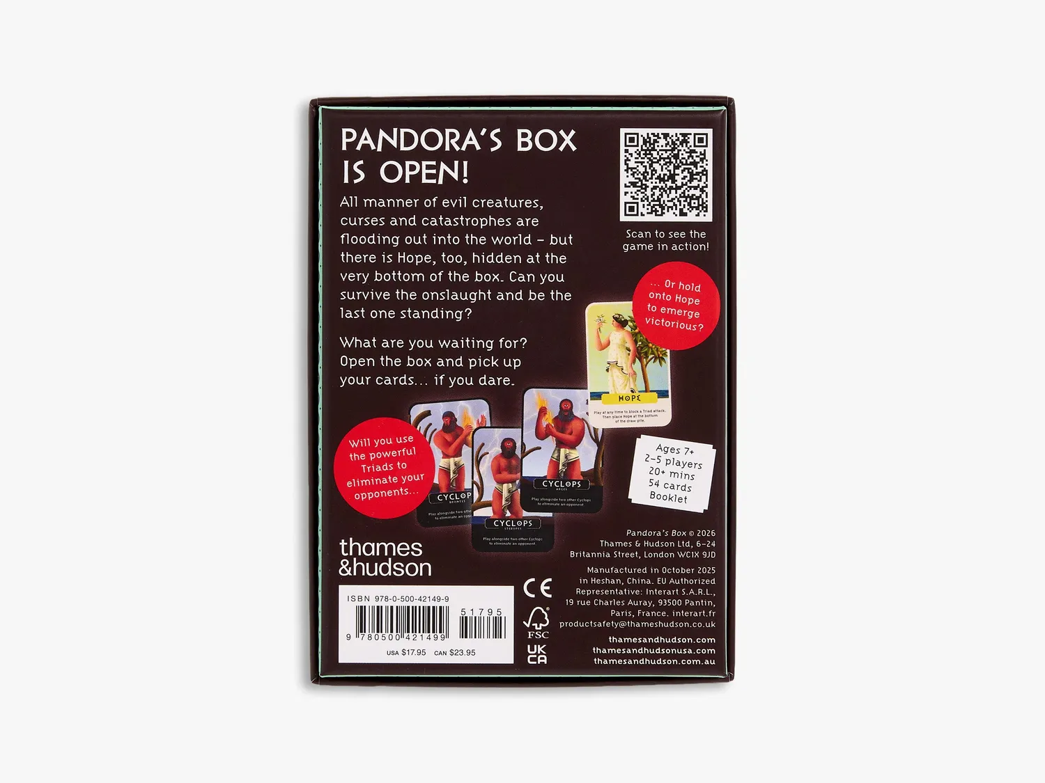 Thames & Hudson Pandora's Box spil kortspil mytologi
