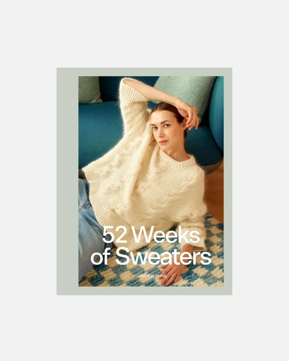 Laine 52 Weeks of Sweaters strikkebog indbundet 52 opskrifter